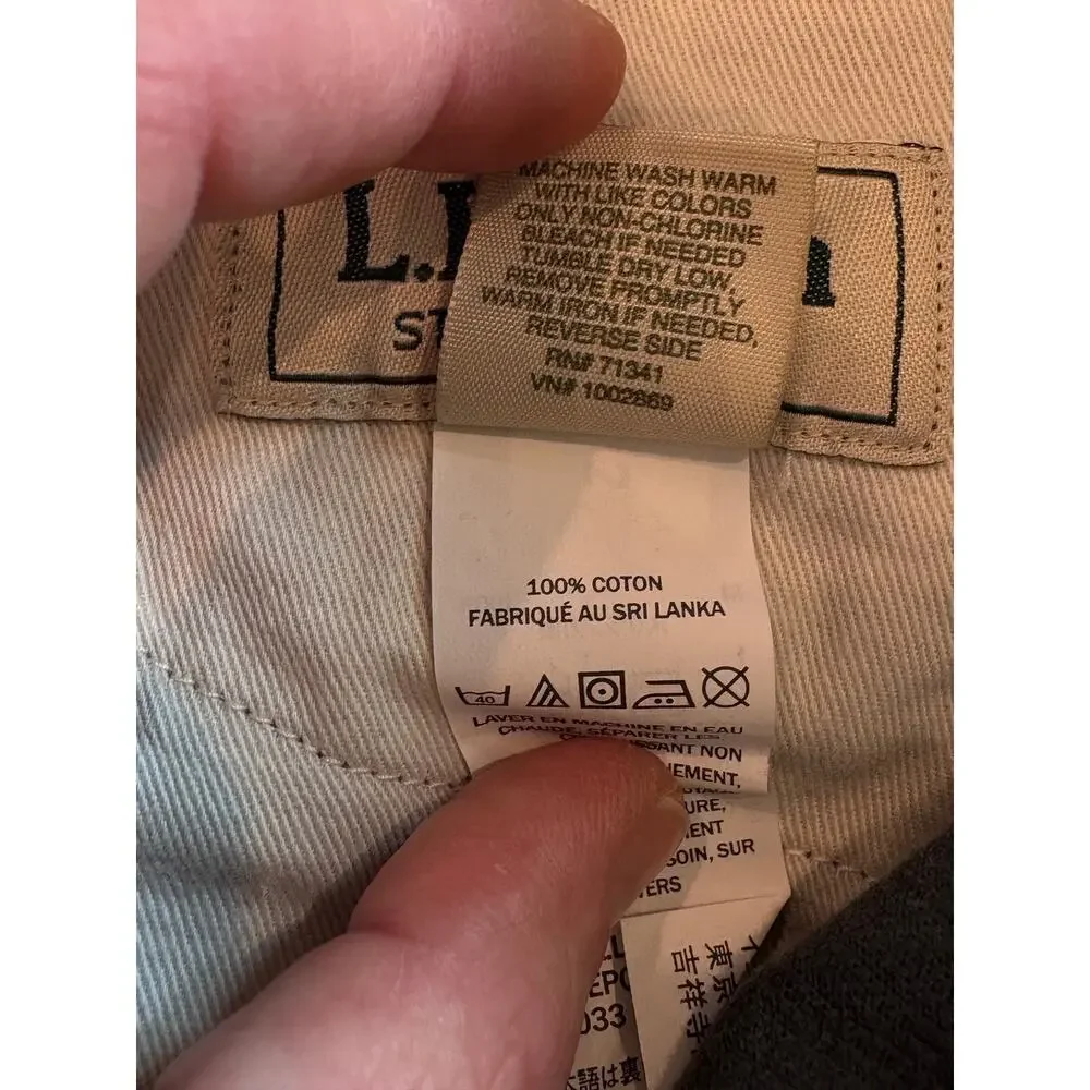 LL Bean Corduroy Pants Mens Sz 36x34 Gray Standard Fit Straight Leg 100% Cotton